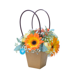 Small Box with Orange Gerberas